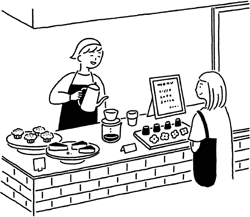 シェアキッチン8k お店のイメージイラスト